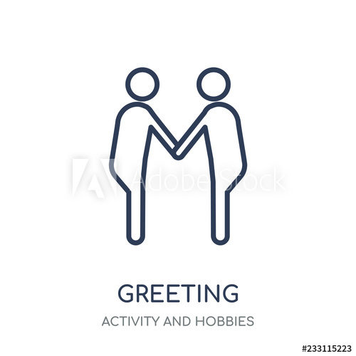 500x500 Greeting Icon Greeting Linear Symbol Design From Activity