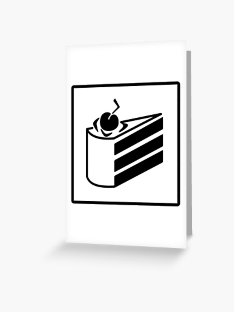 750x1000 Portal Cake Icon Greeting Card