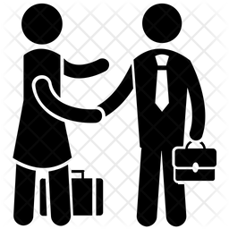 256x256 Professionals Greeting Icon Of Glyph Style