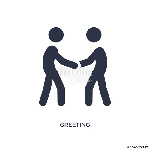 500x500 Greeting Icon On White Background Simple Element Illustration
