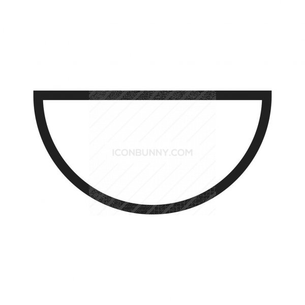 600x600 Semi Circle Line Icon