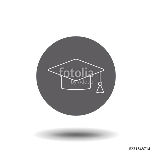 Graduation Cap Icon Thin Line For Web And Mobile, Modern 500x500 Graduation Cap Icon Thin Line For Web And Mobile, Modern