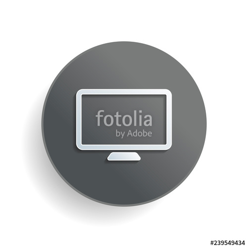 Computer Monitor Or Modern Tv Simple Icon White Paper Symbol 500x500 Computer Monitor Or Modern Tv Simple Icon White Paper Symbol