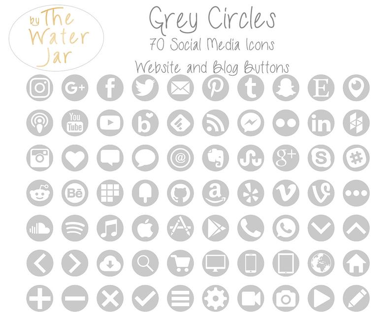 794x635 Grey Circular Modern Social Media Circles In Soft Light Gray Etsy
