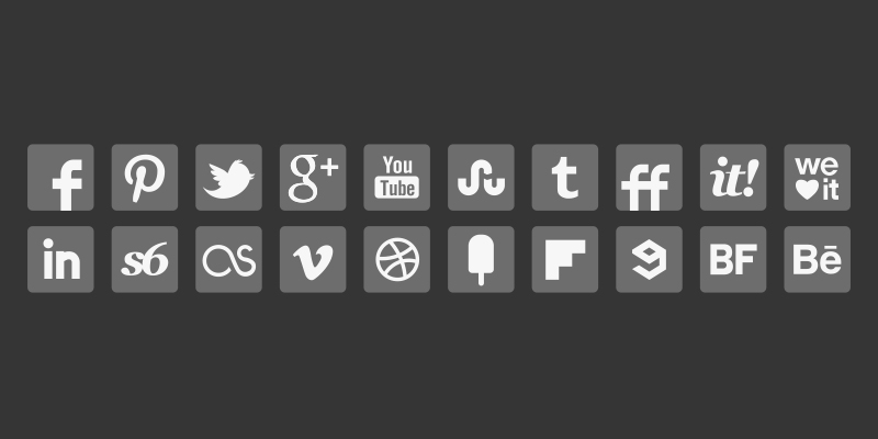 800x400 Grey Social Media Icons