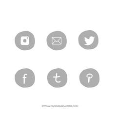 240x240 Painted Grey Social Buttons