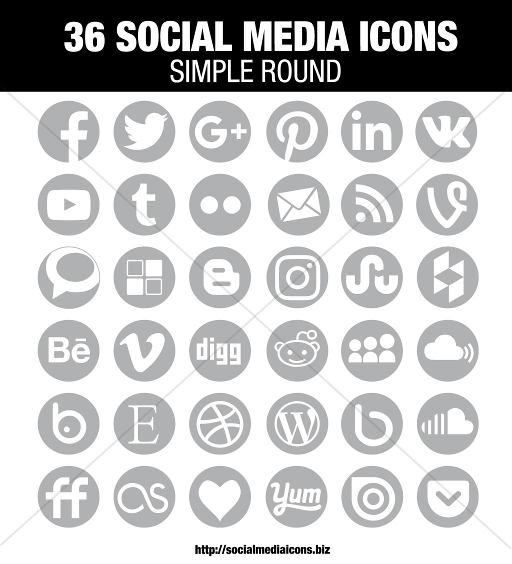 Grey Social Media Icon At Collection Of Grey Social Media Icon Free For