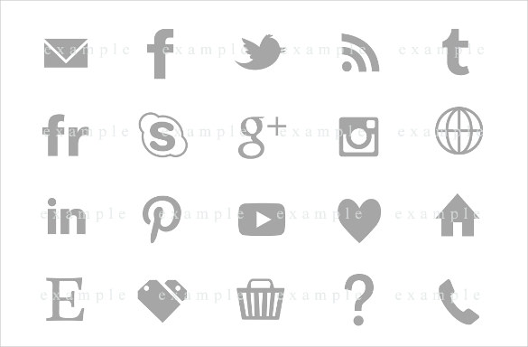 585x384 Social Media Buttons Free Vector Format Download