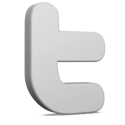 256x256 Grey Twitter Icon