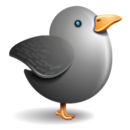 256x256 Twitter Grey Bird Icon Download Twitter Vector Icons Iconspedia