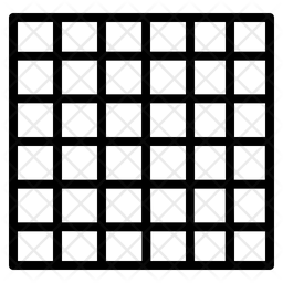 256x256 Grid Icon Of Line Style