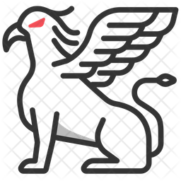 256x256 Griffn Of Colored Outline Style