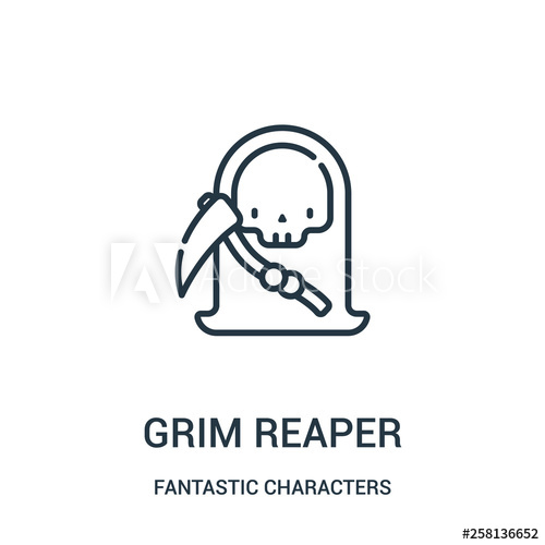 500x500 Grim Reaper Icon Vector From Fantastic Characters Collection Thin