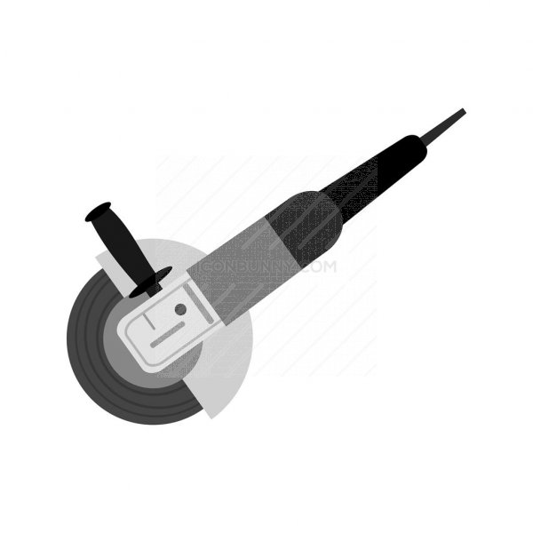 Electric Grinder Greyscale Icon 600x600 Electric Grinder Greyscale Icon
