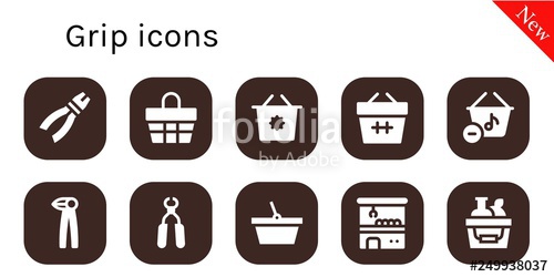 500x250 Grip Icon Set Stock Image And Royalty Free Vector