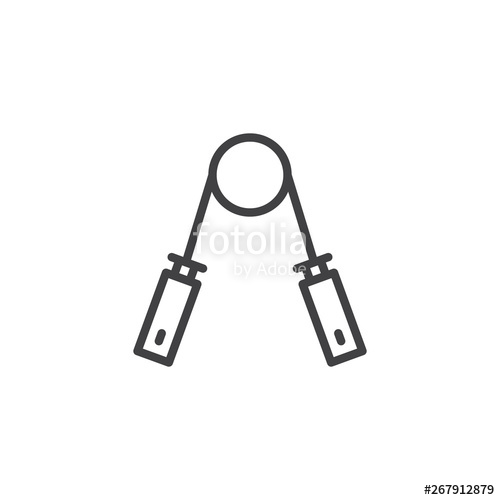 500x500 Hand Grip Trainer Line Icon Linear Style Sign For Mobile Concept