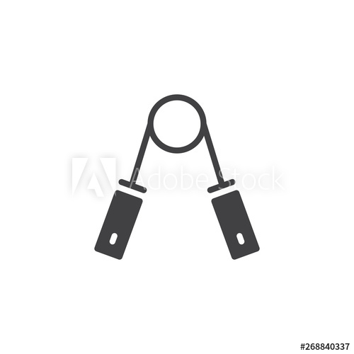 500x500 Hand Grip Trainer Vector Icon Filled Flat Sign For Mobile Concept
