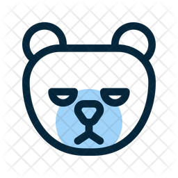 256x256 Grizzly Bear Icon Of Colored Outline Style