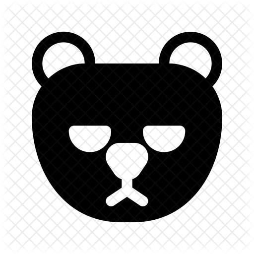 512x512 Grizzly Bear Icon Of Glyph Style