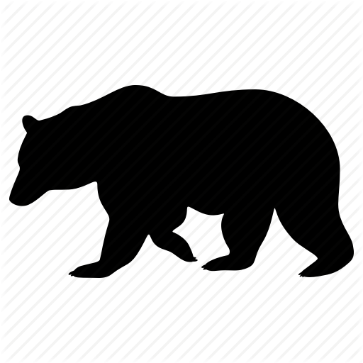 512x512 Animal, Bear, Grizzly, Nature, Silhouette, Wild, Zoo Icon