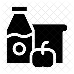 256x256 Grocery Bag Icon Of Glyph Style