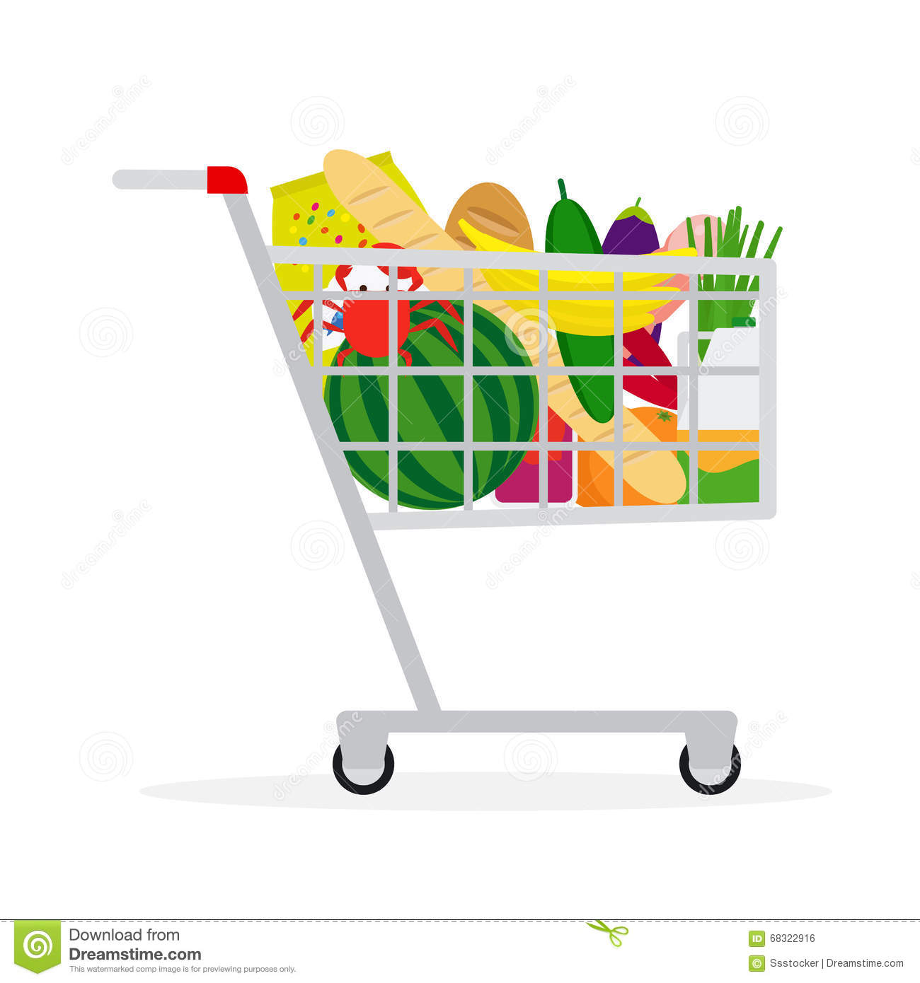 1300x1390 Grocery Cart Icon