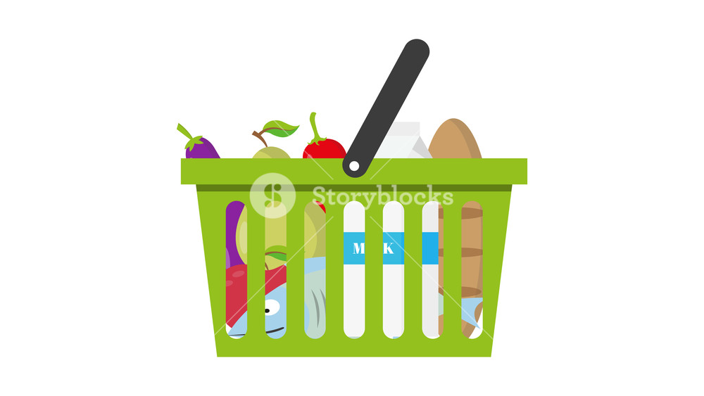 1000x563 Basket Shop Food Shopping Grocery Icon Royalty Free Stock Image