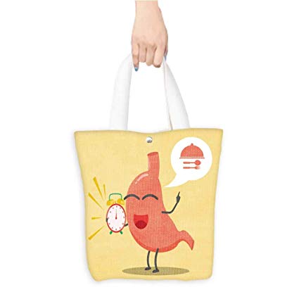 425x425 Best Canvas Grocery Shopping Bags Cartoon Stomach