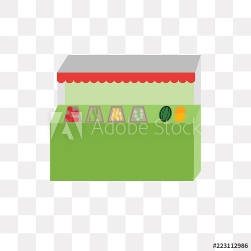500x500 Grocery Store Icon On Transparent Background Modern Icons Vector