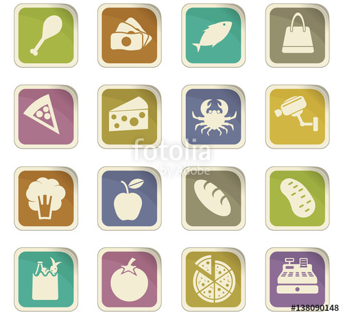 500x460 Grocery Store Icon Set Stock Image And Royalty Free Vector
