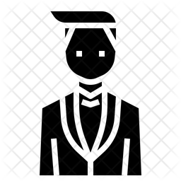 256x256 Groom Icon Of Glyph Style