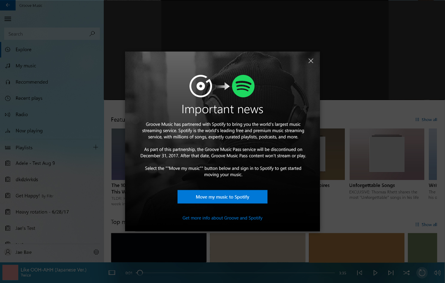 1484x945 Microsoft Is Shutting Down Groove Music In Favor Of Spotify