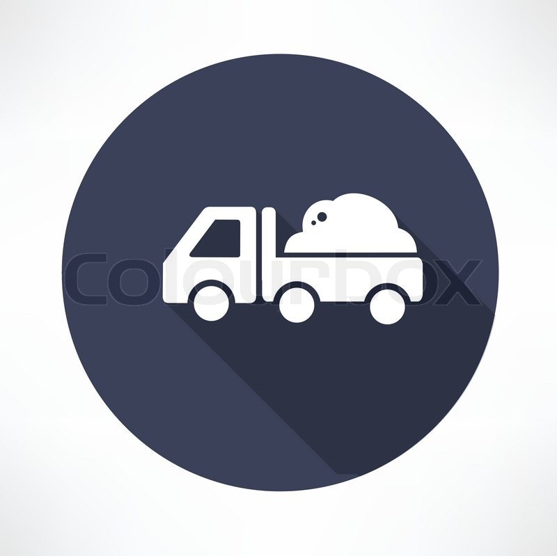 800x799 Truck With The Ground Icon Stock Vector Colourbox