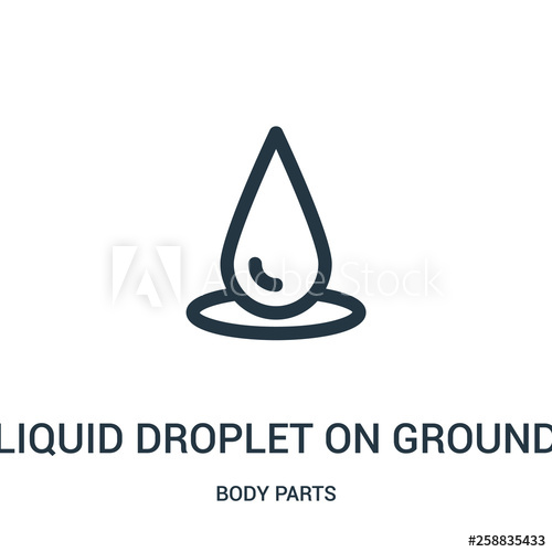 500x500 Liquid Droplet On Ground Icon Vector From Body Parts Collection
