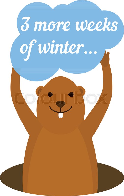506x800 Groundhog More Weeks Of Winter Icon Stock Vector Colourbox