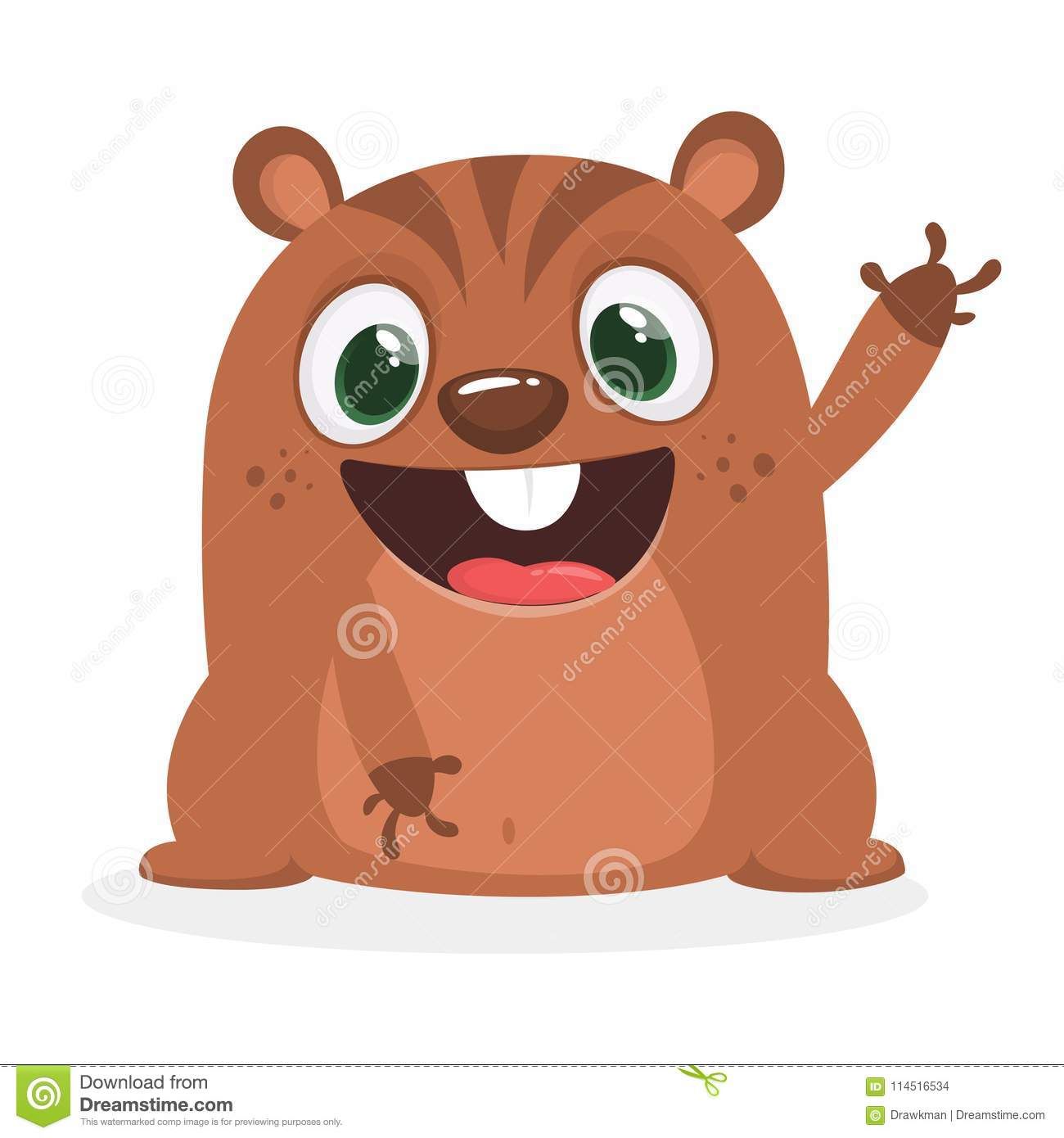 1300x1390 Illustration About Cartoon Marmot Icon Vector Illustration