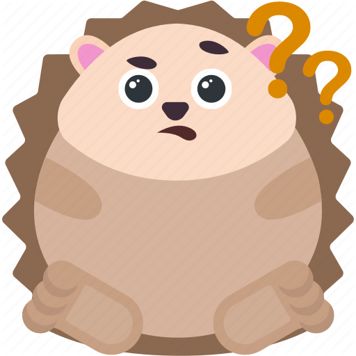 512x512 Animal, Confused, Emoji, Emoticon, Emotion, Hedgehog Icon