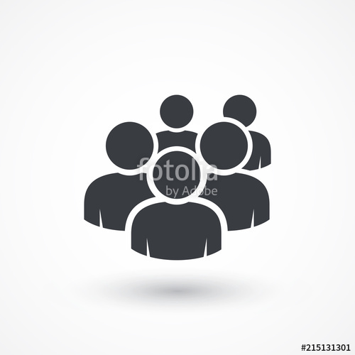 500x500 User Group Network Flat Style Design Icon Group People Icon