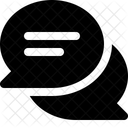 256x256 Group Chat Icon Of Glyph Style