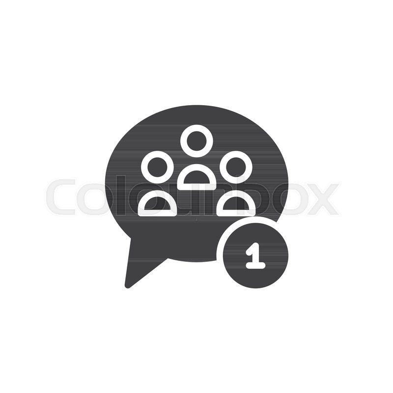800x800 Group Chat Message Vector Icon Filled Stock Vector Colourbox