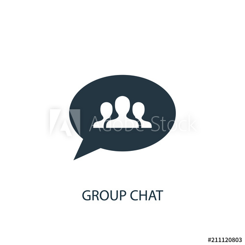 500x500 Group Chat Icon Simple Element Illustration