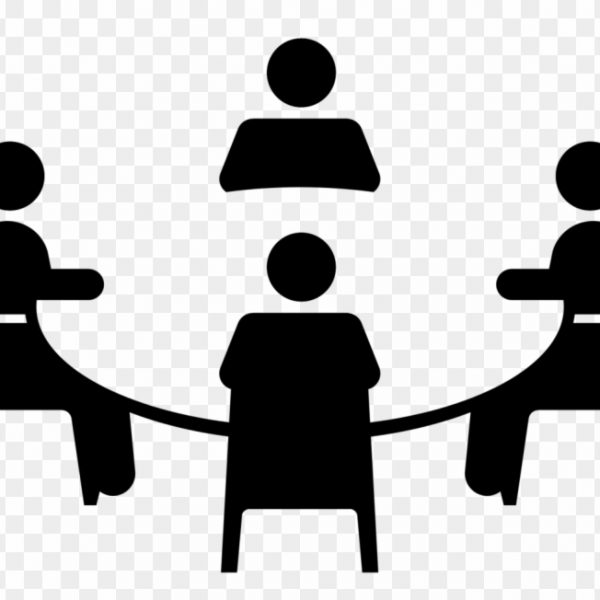 600x600 Group Work Clipart Black And White Focus Group Discussion Icon