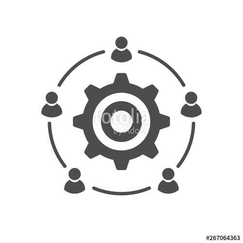 500x500 Business Communication Group Discussion Icon Stock Image