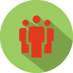 256x256 Group Icon Colorful Long Shadow Iconset Graphicloads