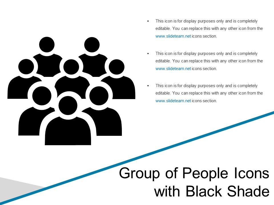 960x720 Group Of People Icons With Black Shade Powerpoint Slide
