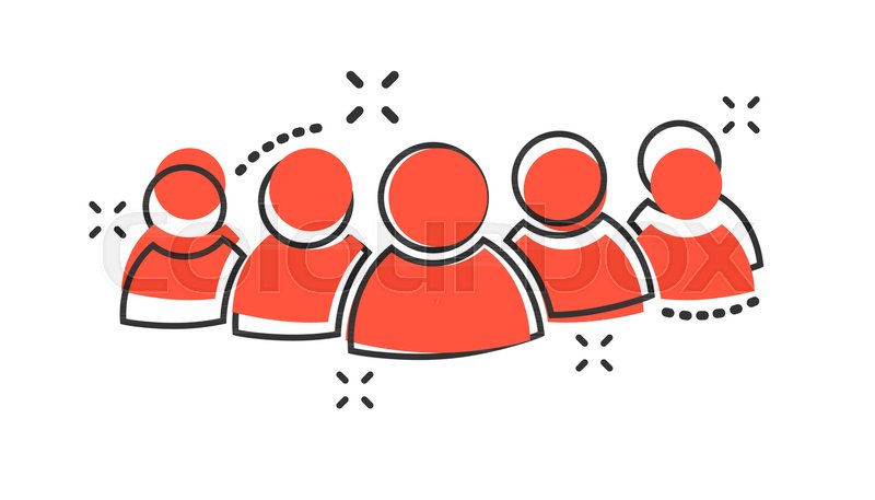800x457 Vector Cartoon Group Of People Icon In Stock Vector Colourbox