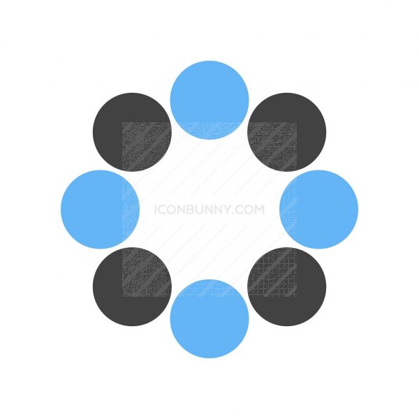 600x600 Group Work Blue Black Icon