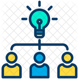 256x256 Group Work Icon Of Colored Outline Style