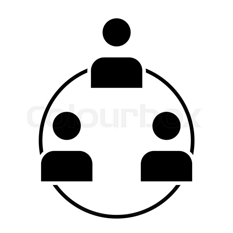 800x800 Teamwork Solid Icon Group Work Vector Stock Vector Colourbox