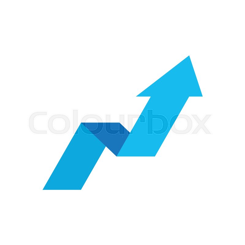 800x800 Arrow Growing Graph Vector Icon Stock Vector Colourbox